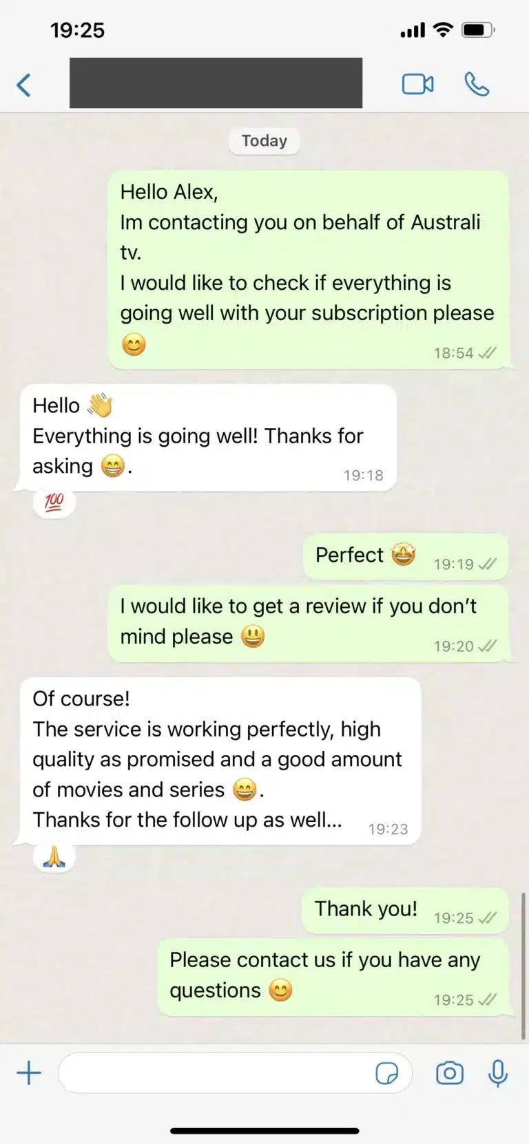 Nöjd Nordic IPTV-kund omdöme - Perfekt kvalitet