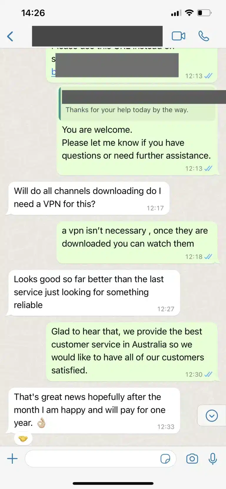 Nöjd Nordic IPTV-kund omdöme - Pålitlig tjänst